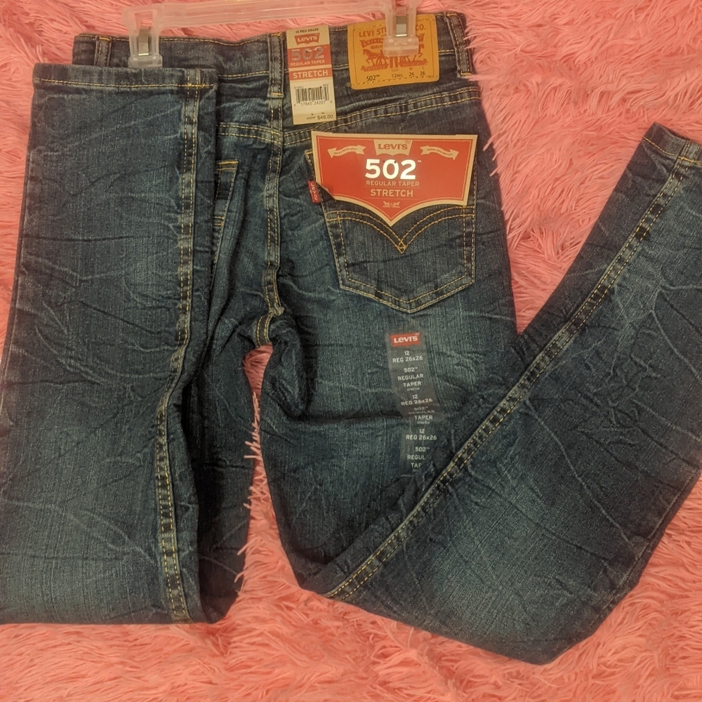 Boys Levi 502 regular taper stretch